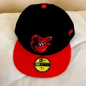 Baltimore Orioles 59Fifty On Field Fitted Road MLB Baseball Hat